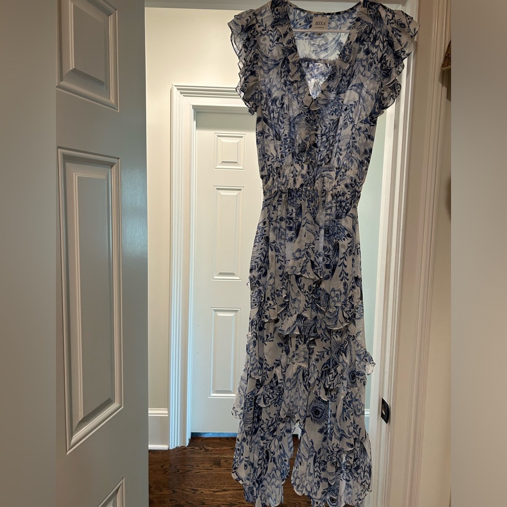 Beautiful Misa LA blue and white floral dress